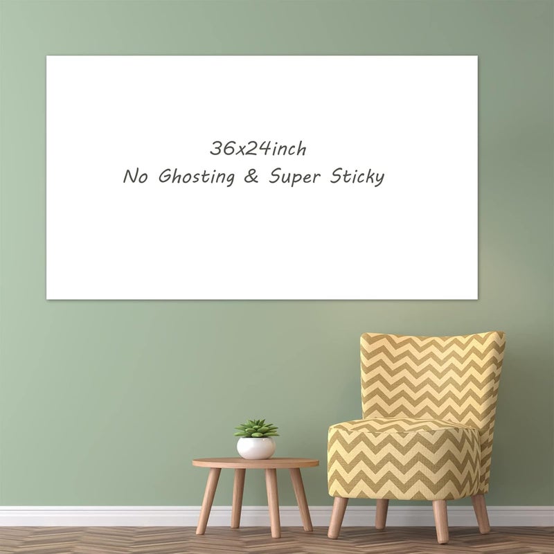 Nortix White Board Wallpaper, Whiteboard Contact Paper, 36" x 24" Super Sticky Whiteboard Sticker Wall Decal on Wall, Table, Doors, No Ghosting,1 Piece (2x3ft) - Image 1